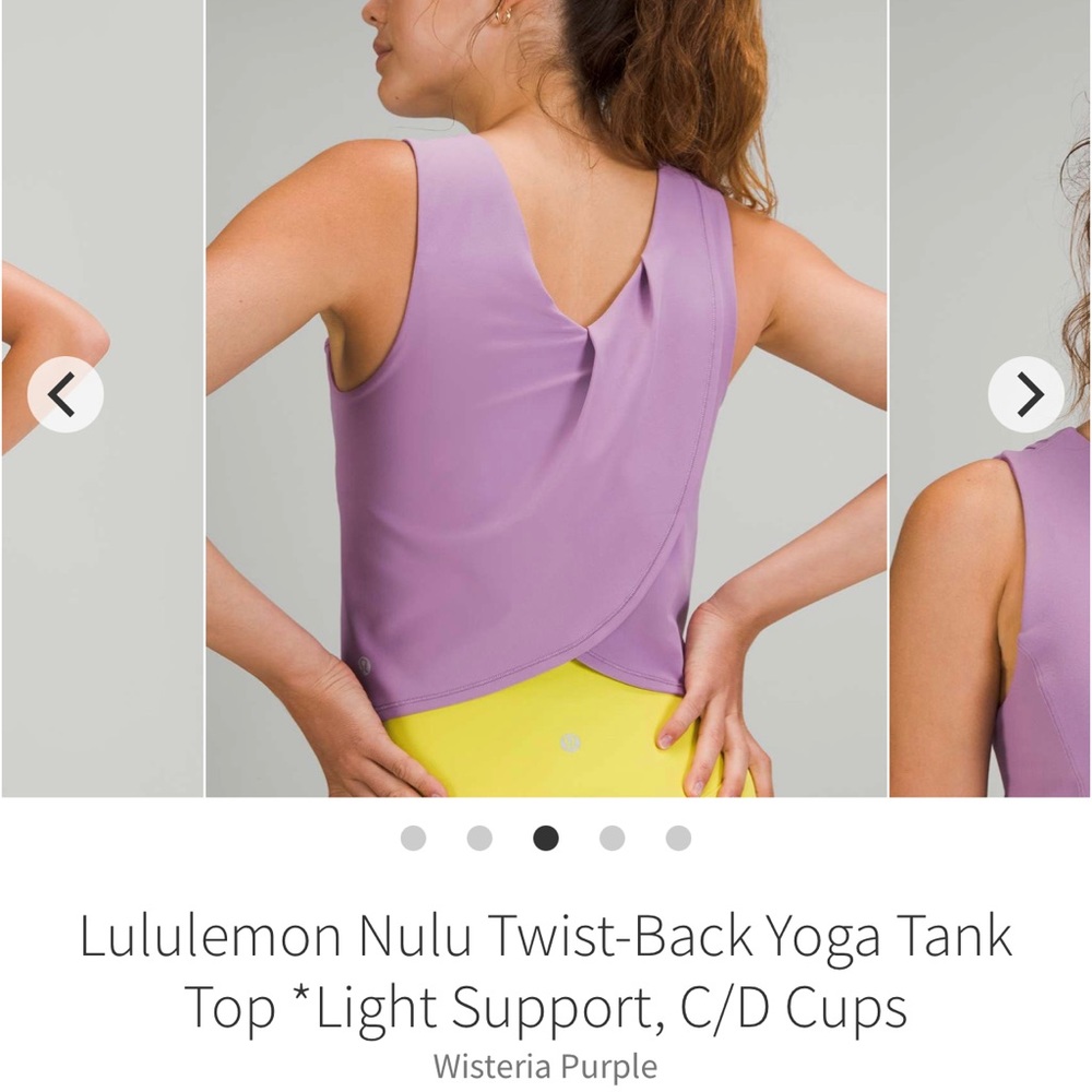 NWT Lululemon Nulu™ Twist-Back Yoga Tank Top Light Support C/D Cup #23